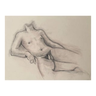 1990s Ron Yrabedra Male Nude Figure Drawing For Sale
