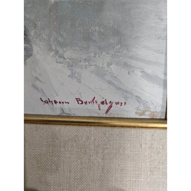 Johann Berthelsen Oil Painting of Trinity Church For Sale - Image 4 of 4