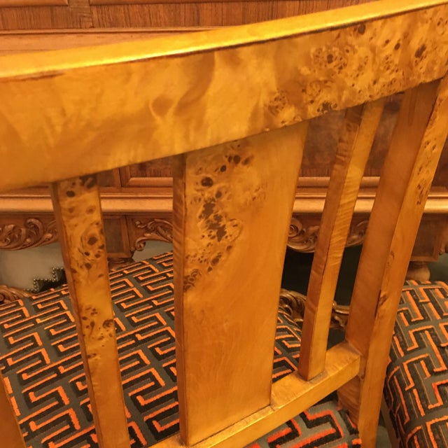 Swedish Karelian Birch Burl Chairs a Pair For Sale In Miami - Image 6 of 13