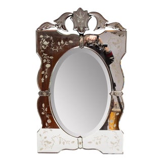 Vintage Venetian Birds Mirror, 1950 For Sale