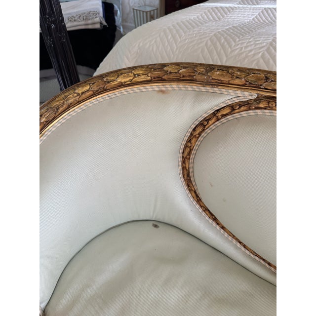 French Late 19th Century Antique French Loveseat Louis XV Style For Sale - Image 3 of 13