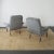 1960s Set of Italian Armchairs in Grey Velvet, 1960s For Sale - Image 5 of 9
