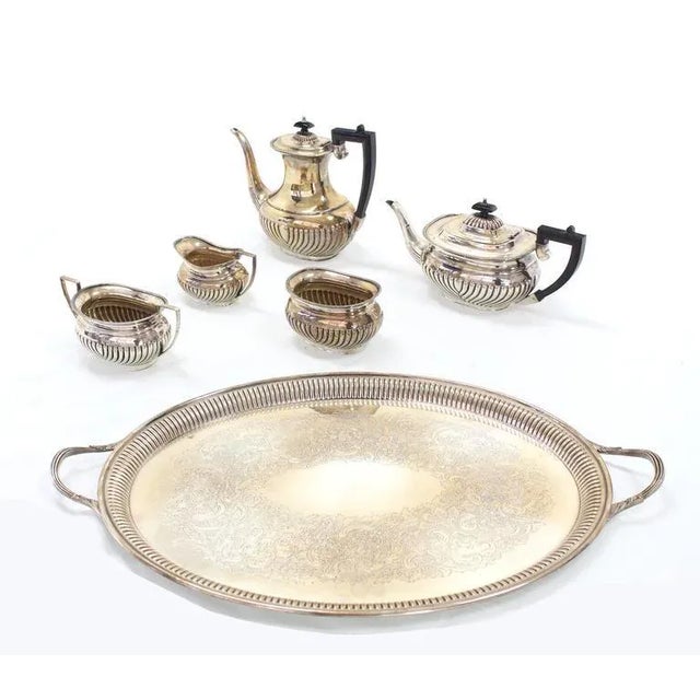 Vintage English silver plated Sheffield tea or coffee set. Excellent condition.