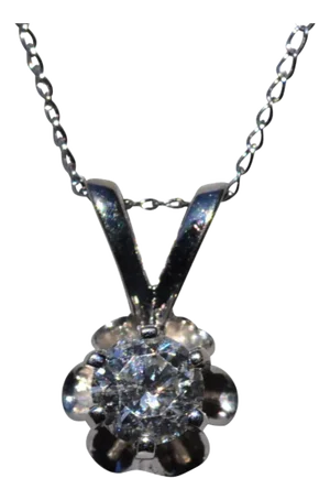 The Knights Ferry: Buttercup Solitaire Natural Diamond Necklace