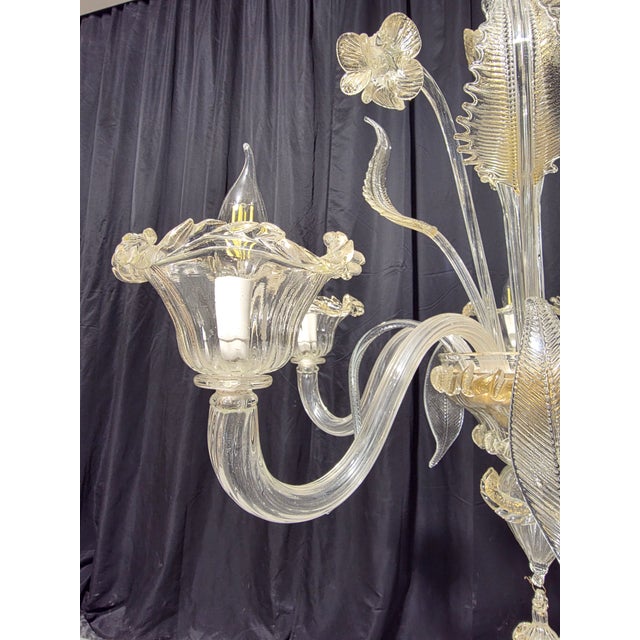 1980s Vintage Murano Glass Chandelier, 1980s For Sale - Image 5 of 14
