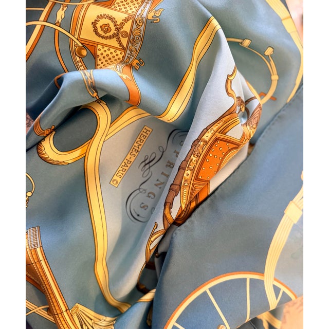Hermès Springs Silk Scarf 1988 Designed by Philippe Ledoux For Sale - Image 12 of 12