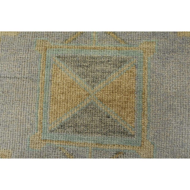 Textile Anatolia Runner 3′ X 14’3” Ivory Wool Tribal Hand-Knotted Oriental Rug For Sale - Image 7 of 12