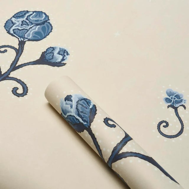 Schumacher Schumacher X Backdrop Rhinestone Cowboy Wallpaper In Navy For Sale - Image 4 of 5