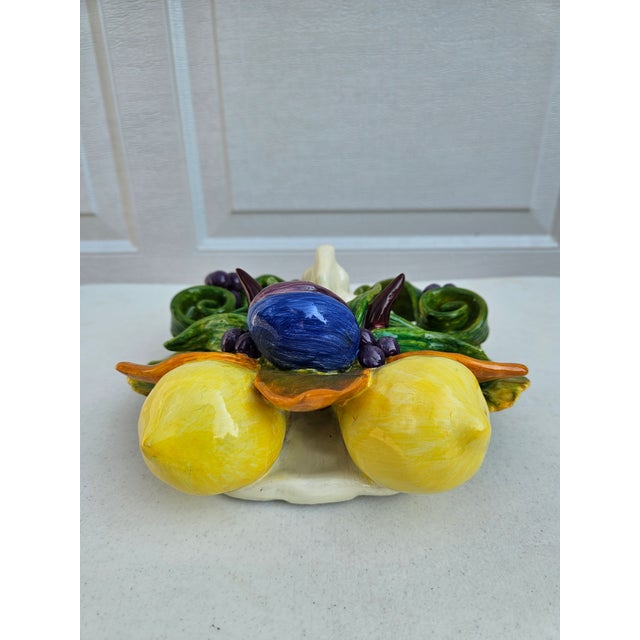 Late 20th Century Toscano Bacchus Handcrafted Majolica Style Mask For Sale - Image 5 of 13