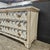 Large white, black, and gray Hand Painted 3 Drawer Italian Style Fluted Column Chest of Drawers