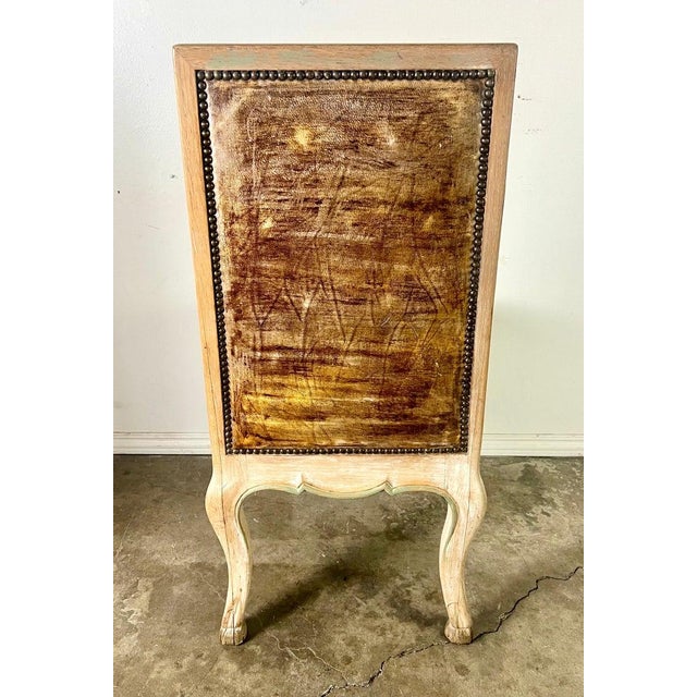 1940s Set of Eight French Leather Tufted Dining Chairs C. 1940 For Sale - Image 5 of 12