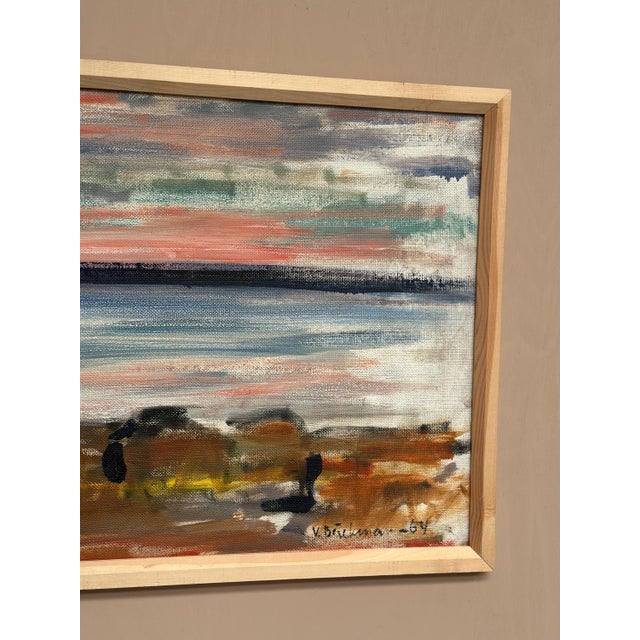 Vidar Bäckman, Spring Evening in Göviken, 1950s, Oil Painting on Canvas, Framed For Sale - Image 10 of 18