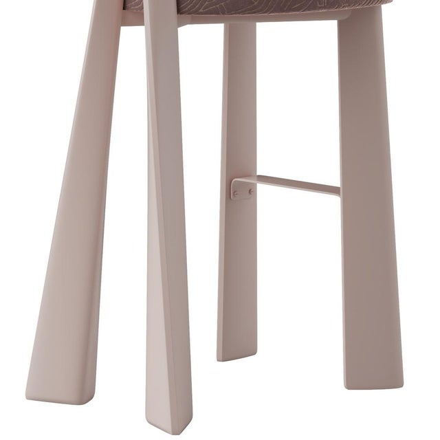 Not Yet Made - Made To Order Mary III Bar Chair in Wood with Lacquered Legs by Ottiu For Sale - Image 5 of 6