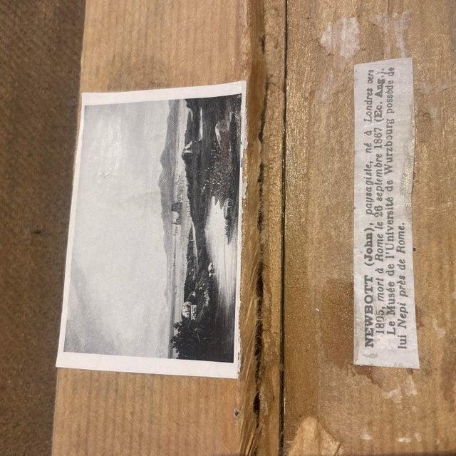 Original Oil by John Newbott 1805-1867 Entitled “Roman Compagna” For Sale - Image 9 of 12