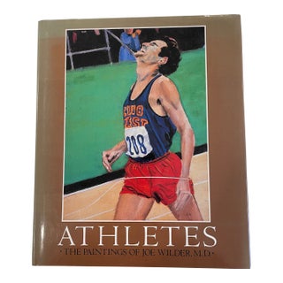 Decorative Coffee Table Book - Sports Art - 1980s Signed "Athletes" by Dr. Joseph Wilder For Sale