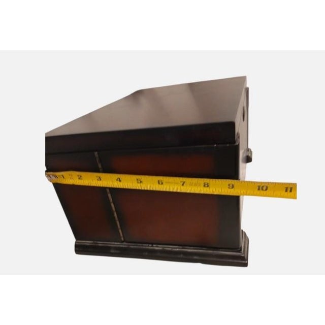 2005 Bombay Company Jewelry Chest 15x9 Compartment Drawers Cherry Wood Vintage For Sale - Image 10 of 16