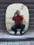 Vintage Wall Mirror with Metal Inserts, Italy, 1940s For Sale - Image 4 of 17