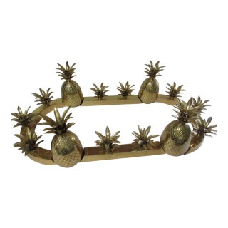 Brass Pineapple Centerpiece Candleholder Candy Dish For Sale
