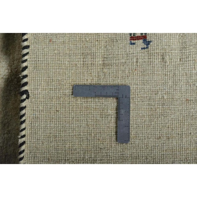 Hand-Knotted Gabbeh Loribaft Rug For Sale - Image 9 of 10