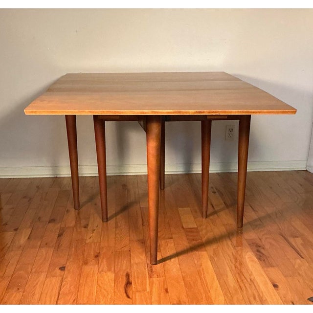 1960s Conant Ball Dining Farm Table Drop Leaf Gate Leg Folding Solid Maple, Circa 1960’s For Sale - Image 5 of 12