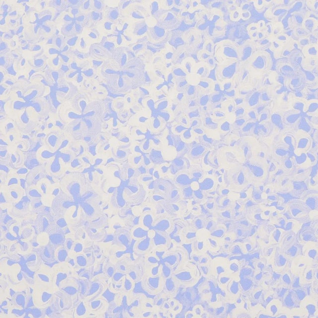 Sample - Schumacher X Backdrop Superbloom Wallpaper in Cornflower For Sale