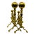 Antique Federal Style Brass Fire Dogs - A Pair For Sale