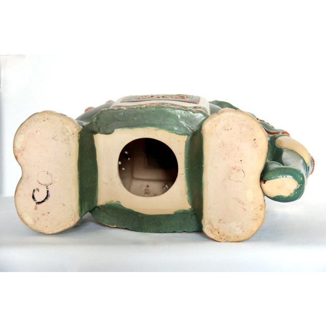 Vintage Ceramic Handmade Elephant Plant Stand, 1970s For Sale - Image 10 of 11