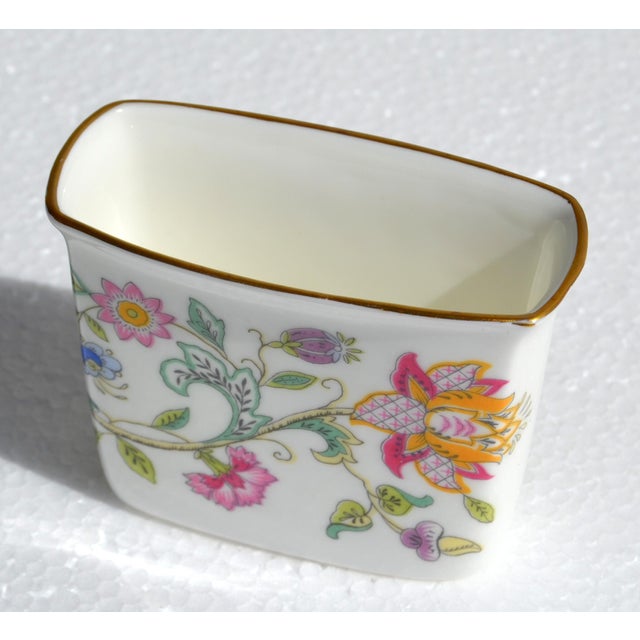 Minton Late 20th Century Minton Haddon Hall Cigarette Holder Fine Bone China 24k Gold For Sale - Image 4 of 14