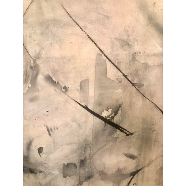 Contemporary Minimalist Abstract Mixed-Media Painting For Sale - Image 4 of 9