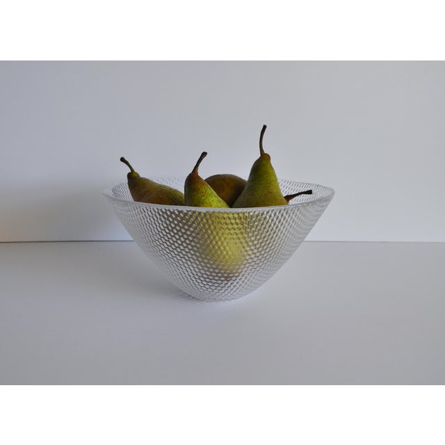 Glass Bowl by Trigona for Holmegaard, Denmark, 1980s For Sale - Image 8 of 9
