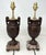 Antique Pair French Bronzed Townley Pair Table Lamps Rouge Marble Grand Tour 19c For Sale - Image 10 of 11