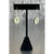 Vintage 925 Silver Drop Earrings With Green Gemstone For Sale - Image 10 of 12