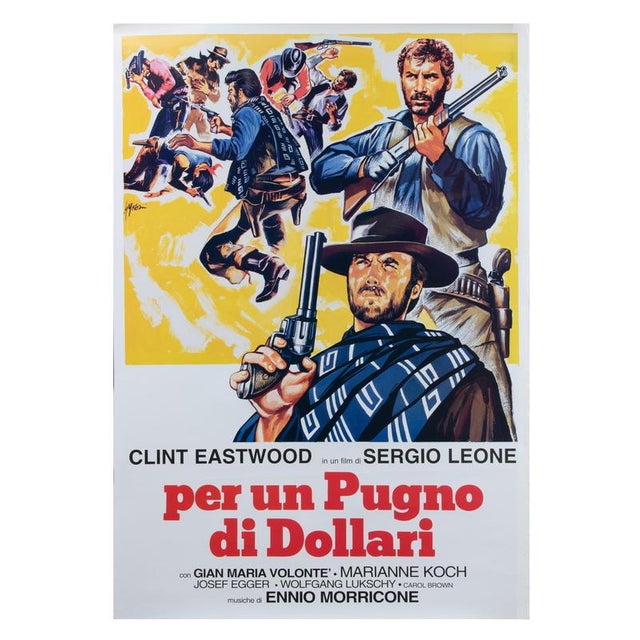 Per un Pugno di Dollari / A Fistful of Dollars Film Poster, Italy/Spain/West Germany, 1964 For Sale - Image 4 of 5