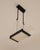 Geometric suspension lamp with murano glass, italy, circa 1960s–1970s. A black rectilinear frame gives the lamp its...