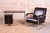 Black Bauhaus Writing Desk in Oak and Chromed Steel by Robert Slezák, Czech, 1930s For Sale - Image 8 of 16