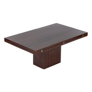 Antique French Art Deco Folding Wood Coffee Table by Francisque Chaleyssin (Attr) 1930s For Sale