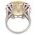 1950s Oscar Heyman Gia 17.33 Carat No Heat Yellow Sapphire Ruby Diamond Platinum Ring, Size 7.5 For Sale In Los Angeles - Image 6 of 6