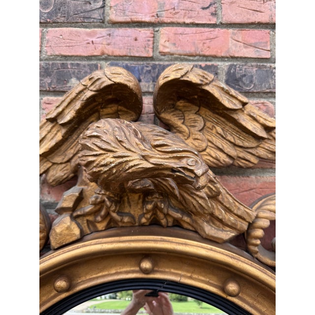 Late 19th Century English Federal Eagle Convex Mirror For Sale - Image 5 of 11