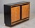 Mid-Century Italian Ebonized and Beech Sliding-Door Cabinet For Sale - Image 4 of 11