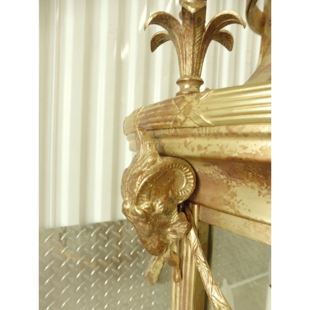 Metal 1990's Vintage Polychromed Neoclassical Bronze Portico Chandelier For Sale - Image 7 of 11