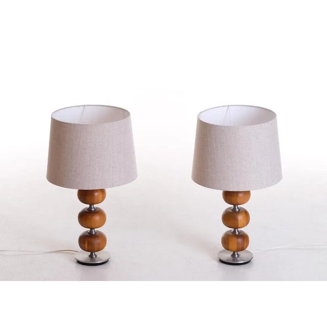 Swedish Table Lamps attributed to Tranås Stilarmatur, 1960s, Set of 2 For Sale - Image 11 of 12