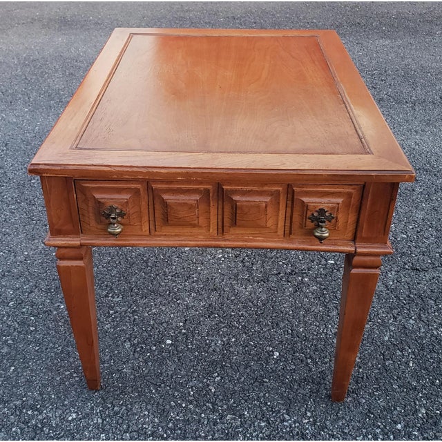 Mid 20th Century Walnut Panelized Single Drawer Side Table For Sale In Washington DC - Image 6 of 12