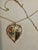 Vintage 14 Kt Y Gold Heart Happy Birthday Pendant + Emerald + Sapphire + Chain For Sale - Image 4 of 18