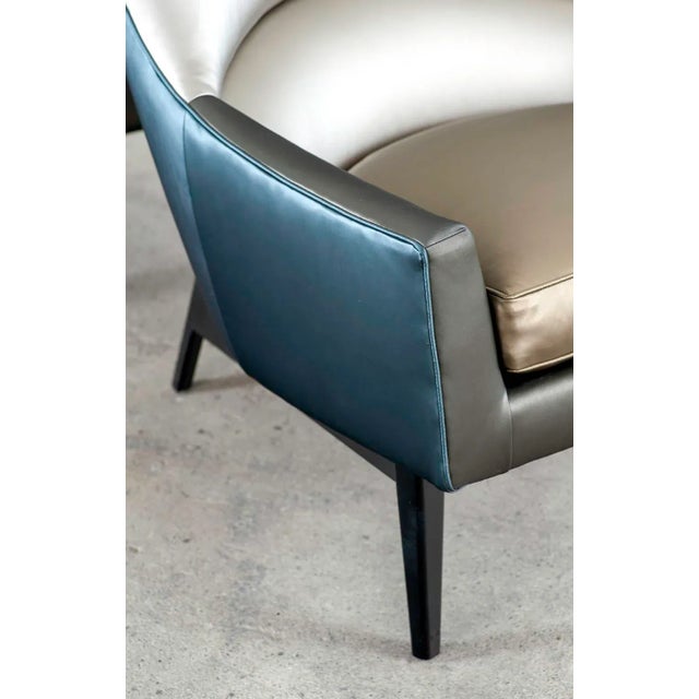 Pair of Jens Risom for Ralph Pucci Metallic Space Age A-Chairs For Sale In Sacramento - Image 6 of 13