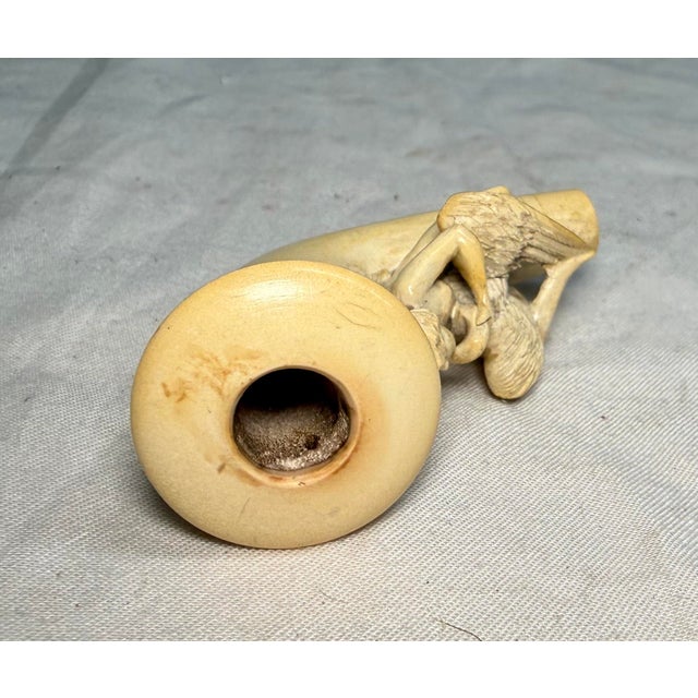 Antique 1800's Goddess Nemesis Zeus Goose Hand Carved Meerschaum Smoking Pipe For Sale - Image 15 of 17