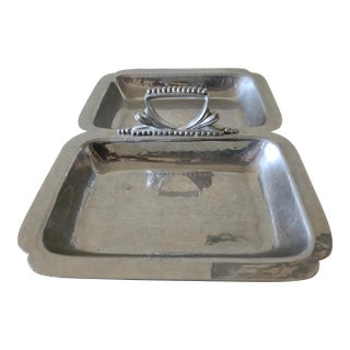 Vintage Cellini-Craft Handwrought Aluminum Tray For Sale