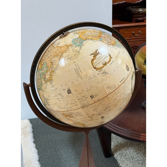 Mid 20th Century Tom Torrens Replogle World Floor Globe on Cast Metal Stand For Sale - Image 5 of 12