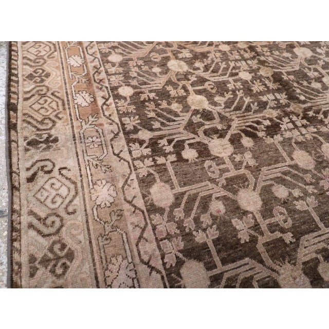 Doris Leslie Blau Vintage Khotan Floral Soft Beige Rug East Turkestan For Sale In New York - Image 6 of 10
