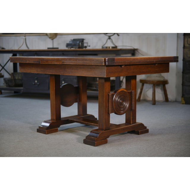 Table with Extensions by Étienne Kohlmann, 1960s For Sale - Image 4 of 11