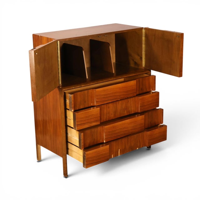 1960s Edmond Spence Vintage Swedish Mid Century Modern Highboy Dresser C. 1960s, Attributed For Sale - Image 5 of 13